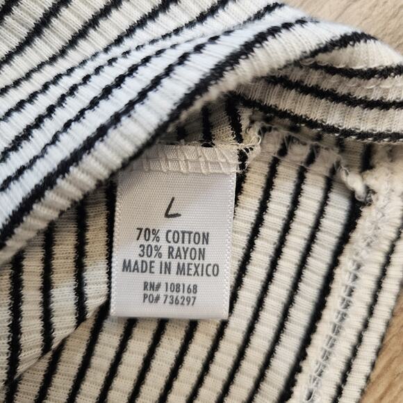 White Fawn Top Rose Embroidered Halter Crop Top Large Striped Summer Y2K Floral - Picture 9 of 12